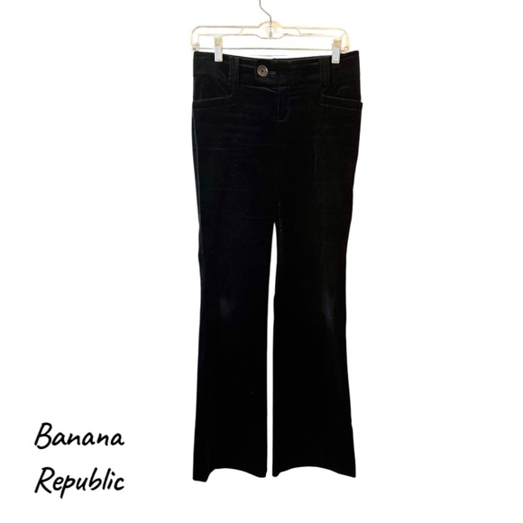 Banana Republic Pants - GORGEOUS  #FALL2025  BANANA REPUBLIC   BLACK VELVET TROUSER/PANTS  SIZE: 0  #W